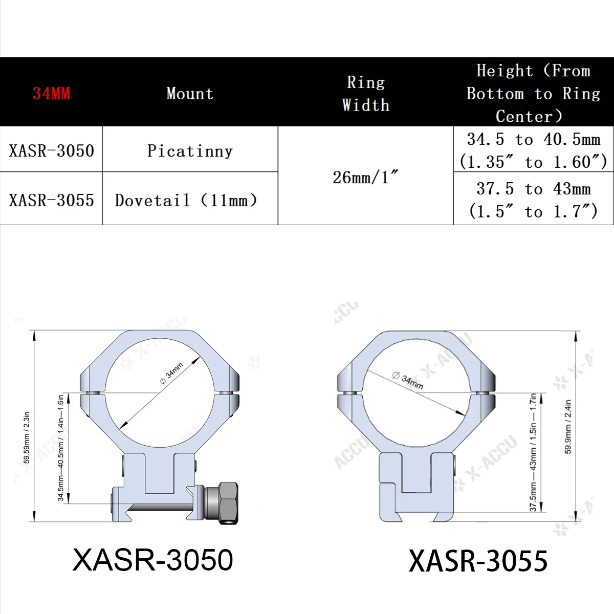 Vector Optics – Anillas de Montaje Picatinny 30 mm para Visor Táctico - imagen 2