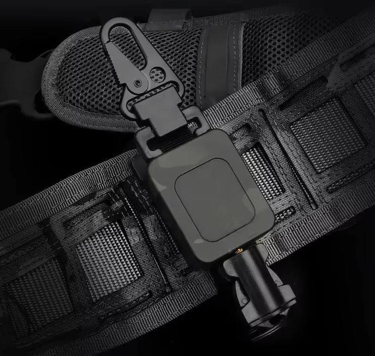 Eslinga retráctil táctica llavero – cordón nylon y acero - imagen 4