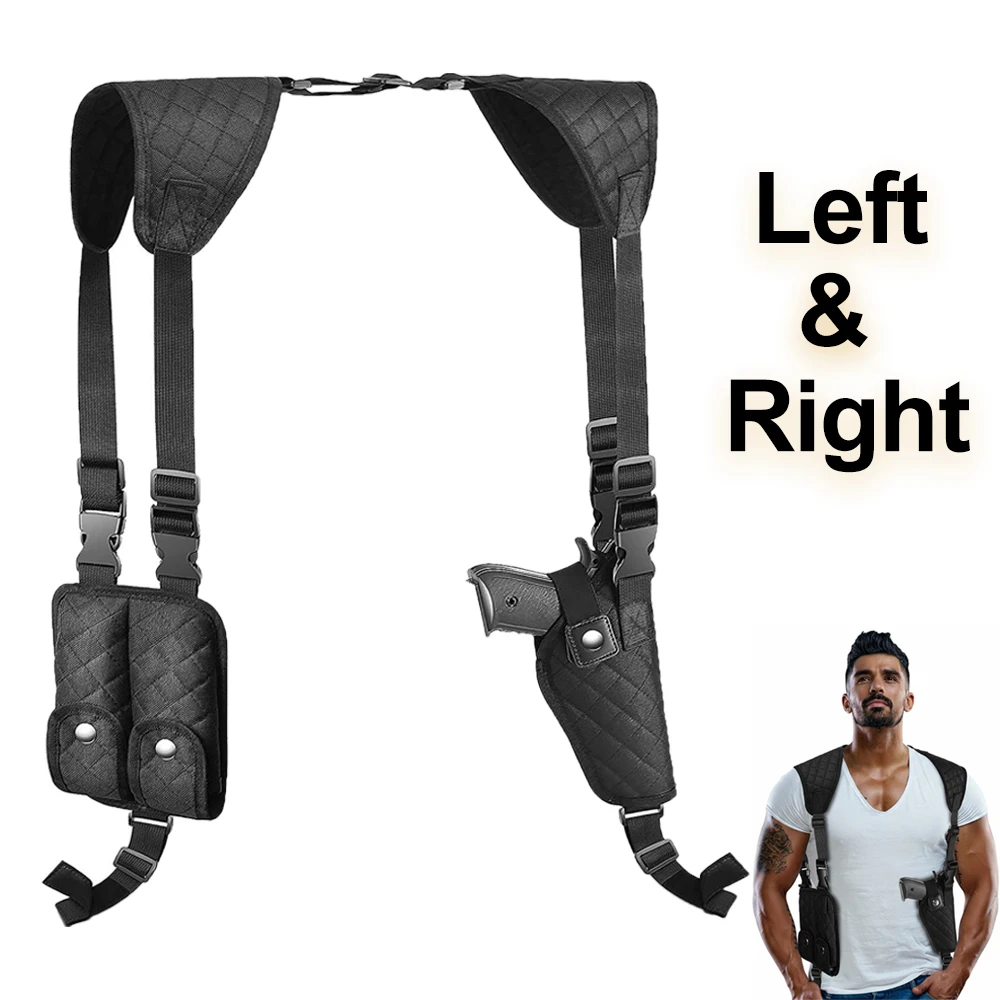 Funda de pistola oculta ajustable hombro axila con portacargador - imagen 5