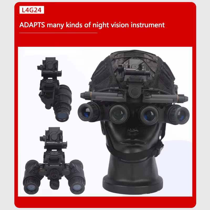 Soporte NVG L4G24 instalado en casco táctico