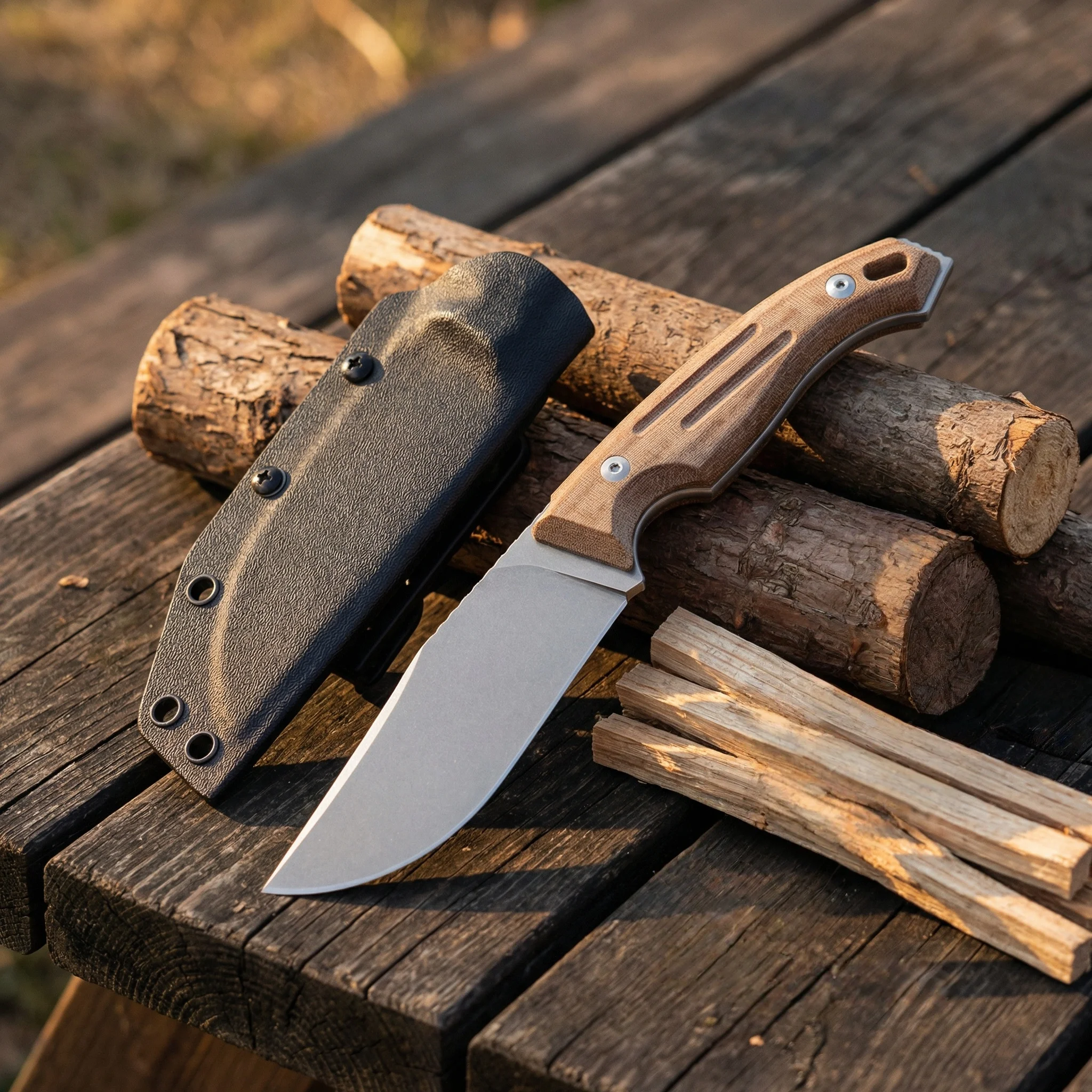 Cuchillo táctico de hoja fija para exterior, supervivencia - imagen 4