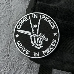 Parche táctico militar bordado oscuro emblema para mochila – Compatible velcro MOLLE