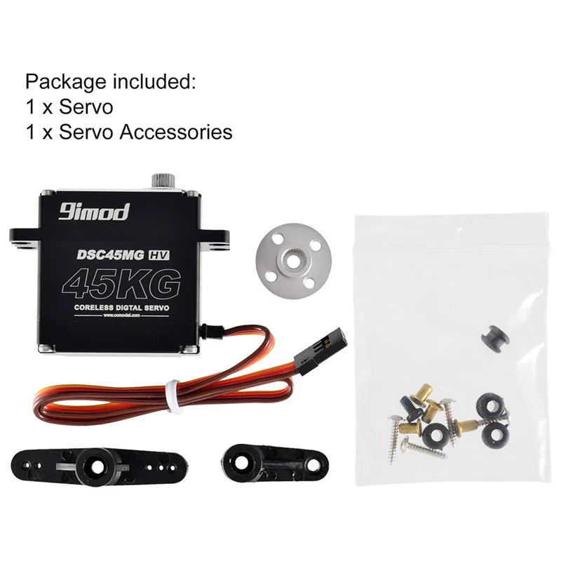 9imod DSC45MG servo digital impermeable engranajes metálicos