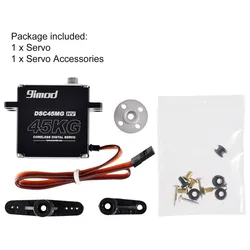 9imod DSC45MG servo digital impermeable engranajes metálicos