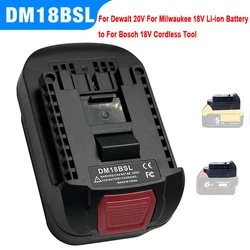 Adaptador de batería Bosch 18V para Dewalt 20V y Milwaukee 18V