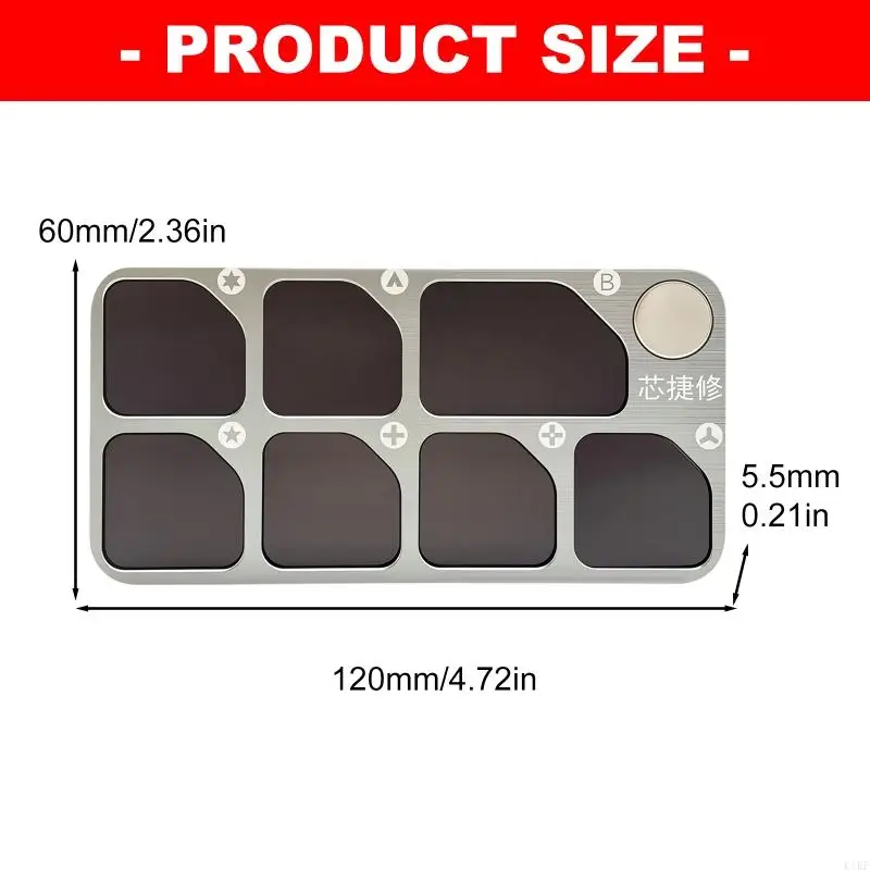 Organizador de tornillos magnético en aluminio con base - imagen 3