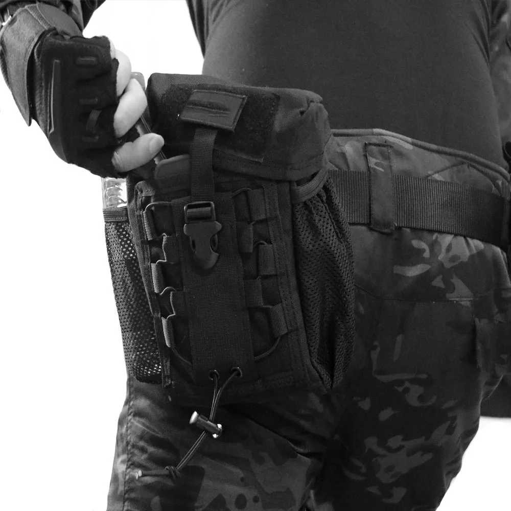 Bolsa táctica MOLLE admin EDC con cordón, soporte teléfono y botella - imagen 4