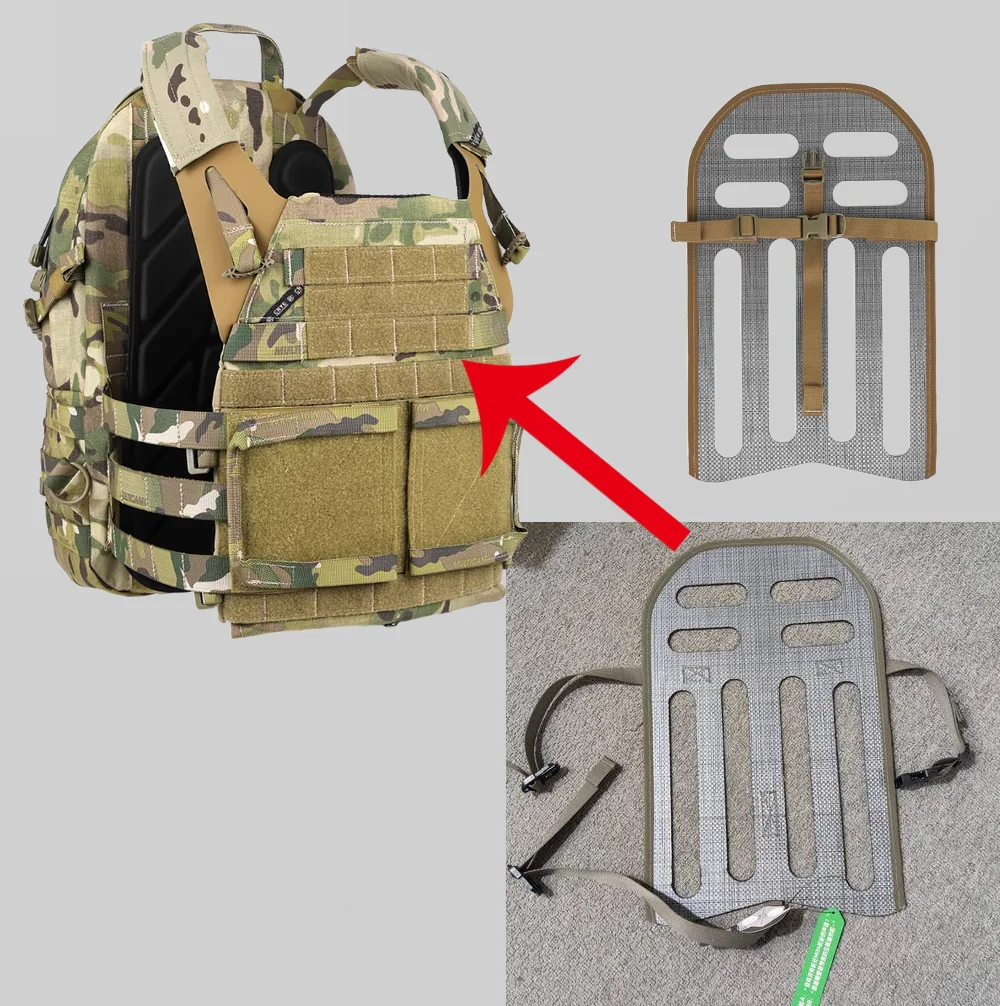 Placa soporte táctica en T para mochila AVS y chalecos - imagen 3