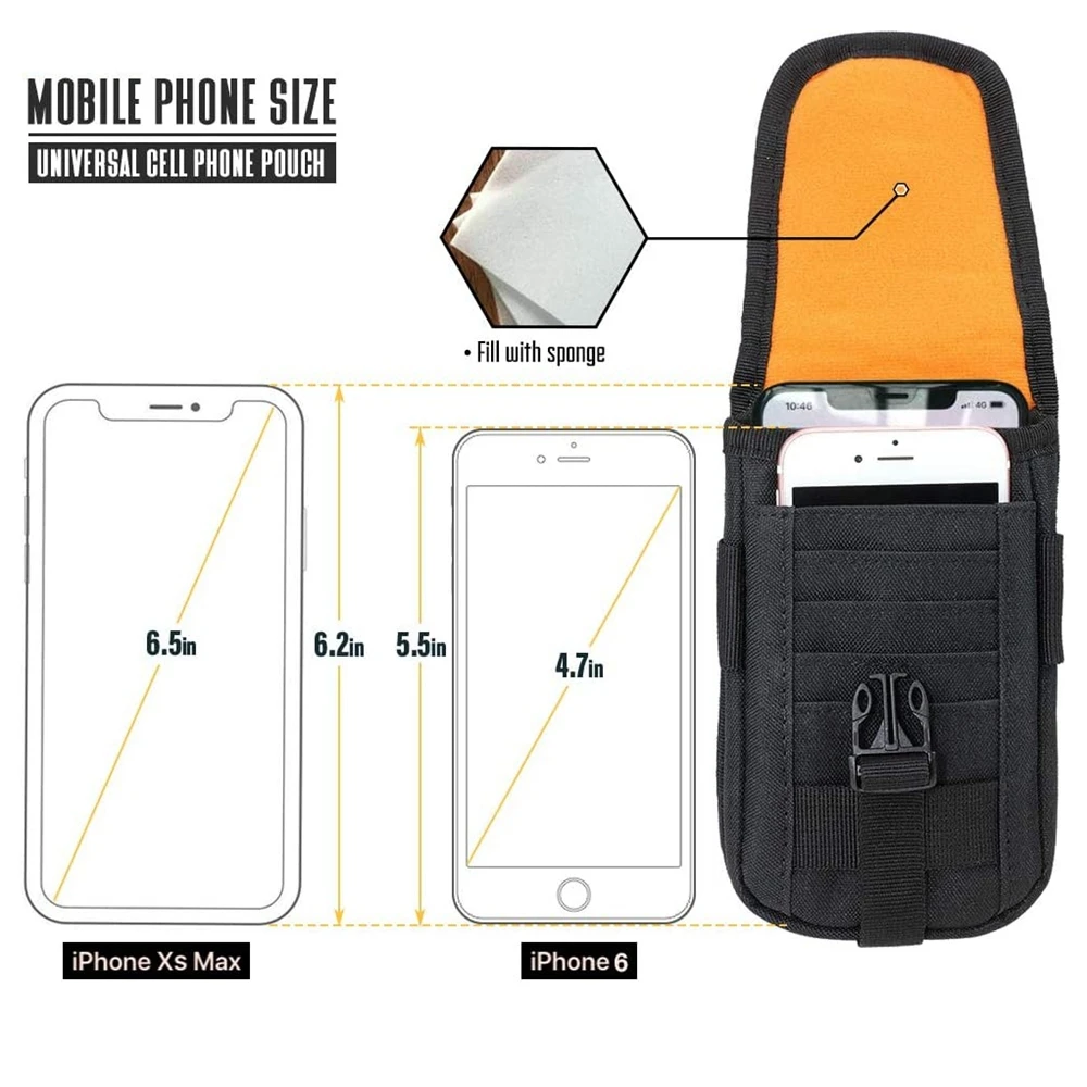 Funda táctica MOLLE para teléfono EDC con organizador de tarjetas - imagen 4