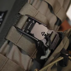 Hebilla táctica MOLLE V liberación rápida luminosa 38 mm para mochila