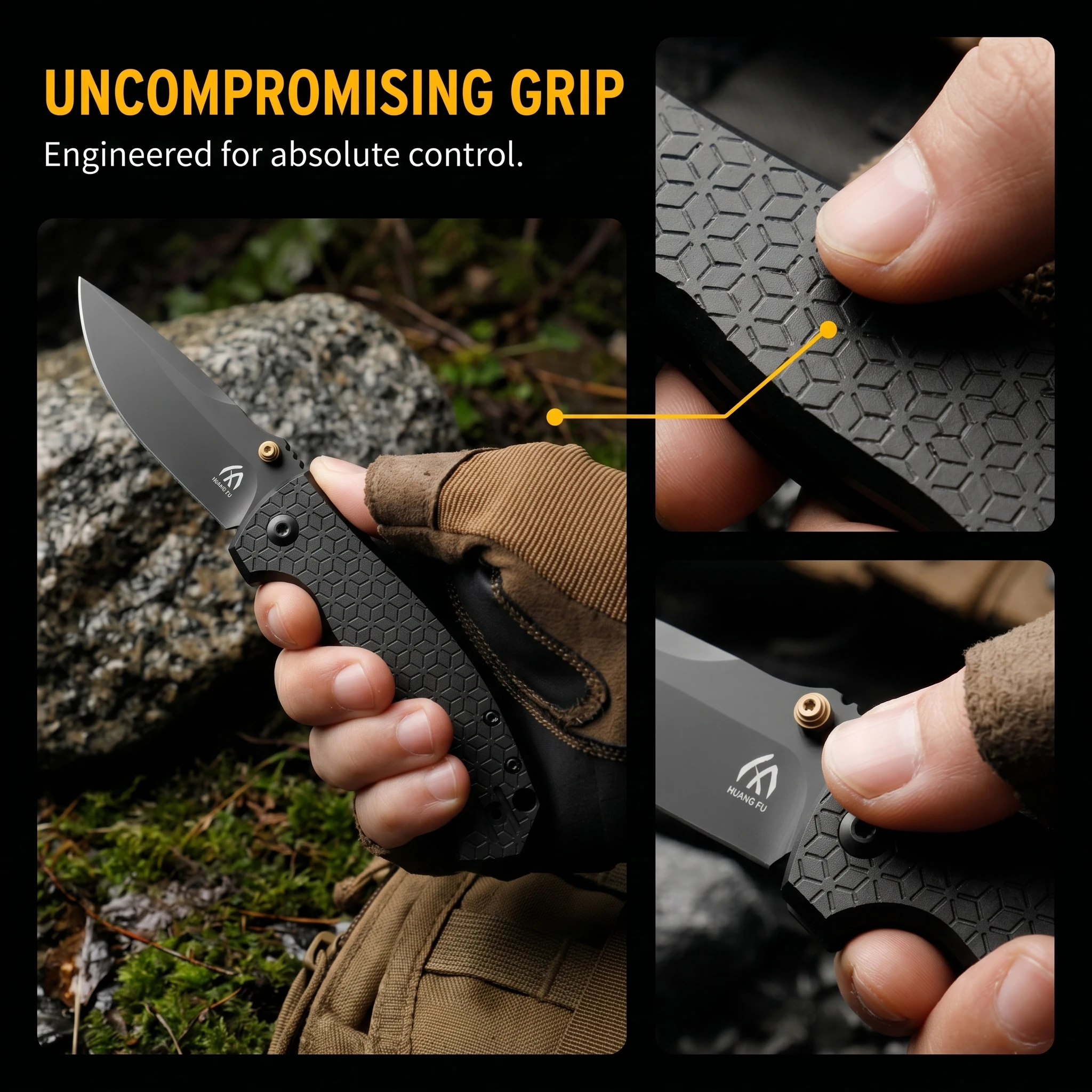 Cuchillo plegable multifunción acero para aire libre y regalo hombre - imagen 2