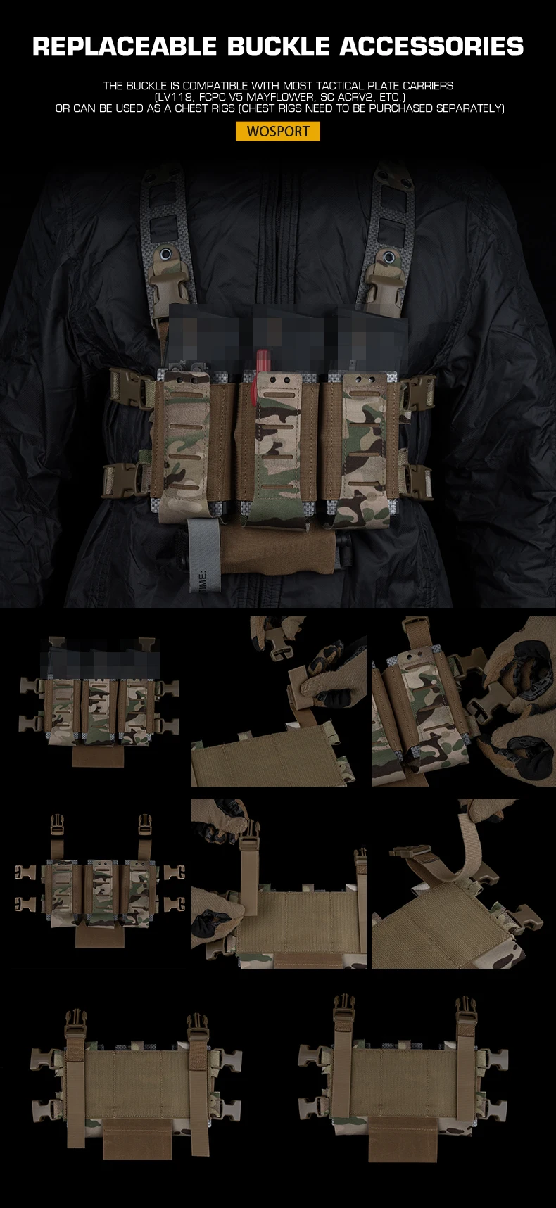 Ejemplo de combinación con otras bolsas MOLLE