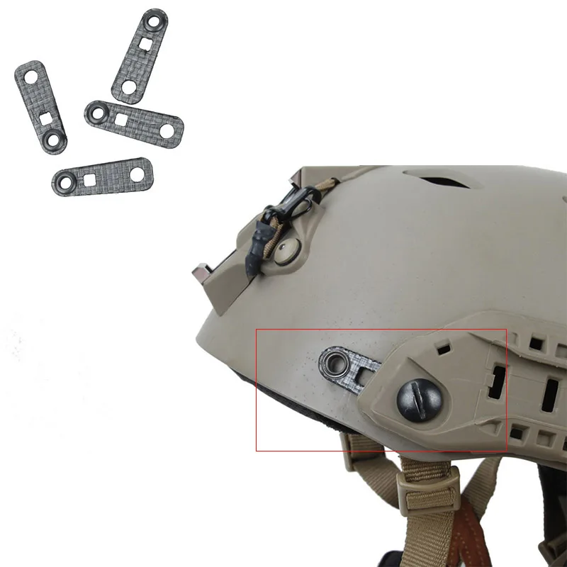 Clips de conexión para casco táctico en material resistente