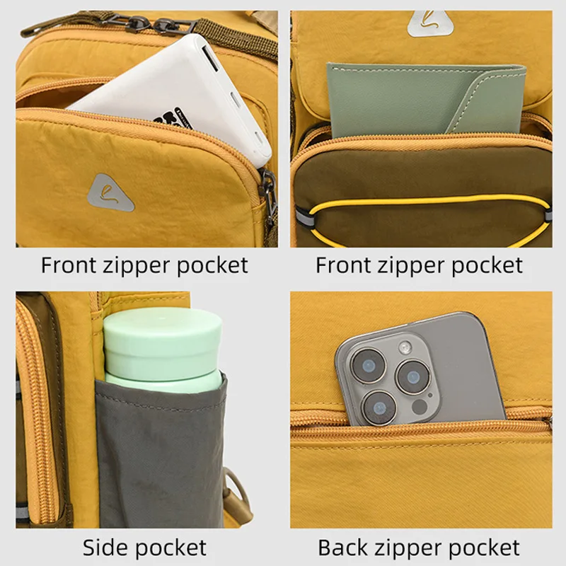 Bolsa táctica de pecho con cordón bandolera para viaje y trekking - imagen 3