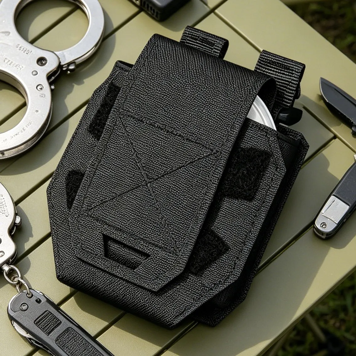 Funda MOLLE esposas liberación rápida – Soporte táctico universal - imagen 2