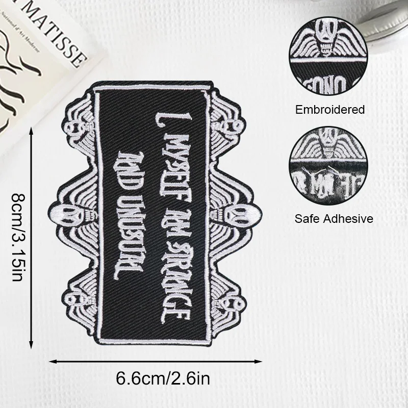 Parche bordado termoadhesivo gótico punk para gorra y chaqueta - imagen 2