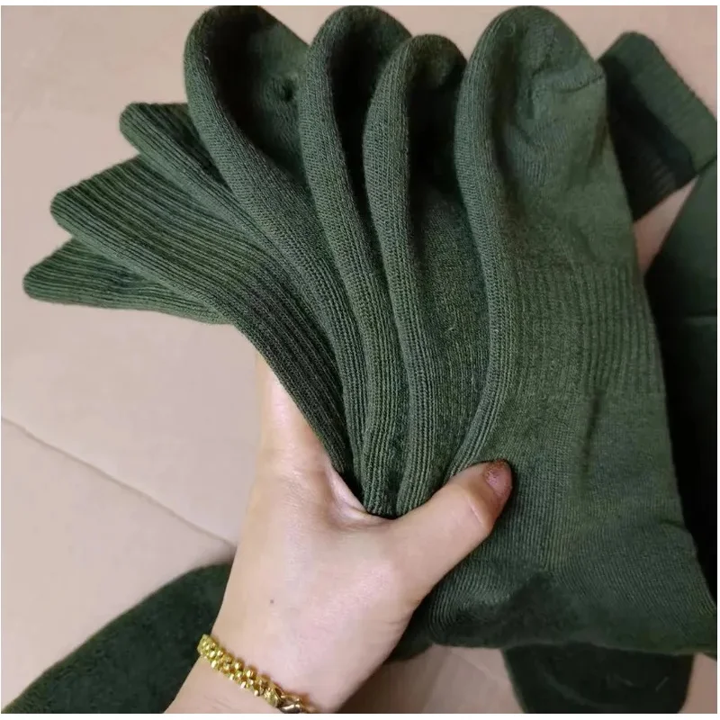 Calcetines militares deportivos verdes hasta la rodilla para hombre - imagen 2