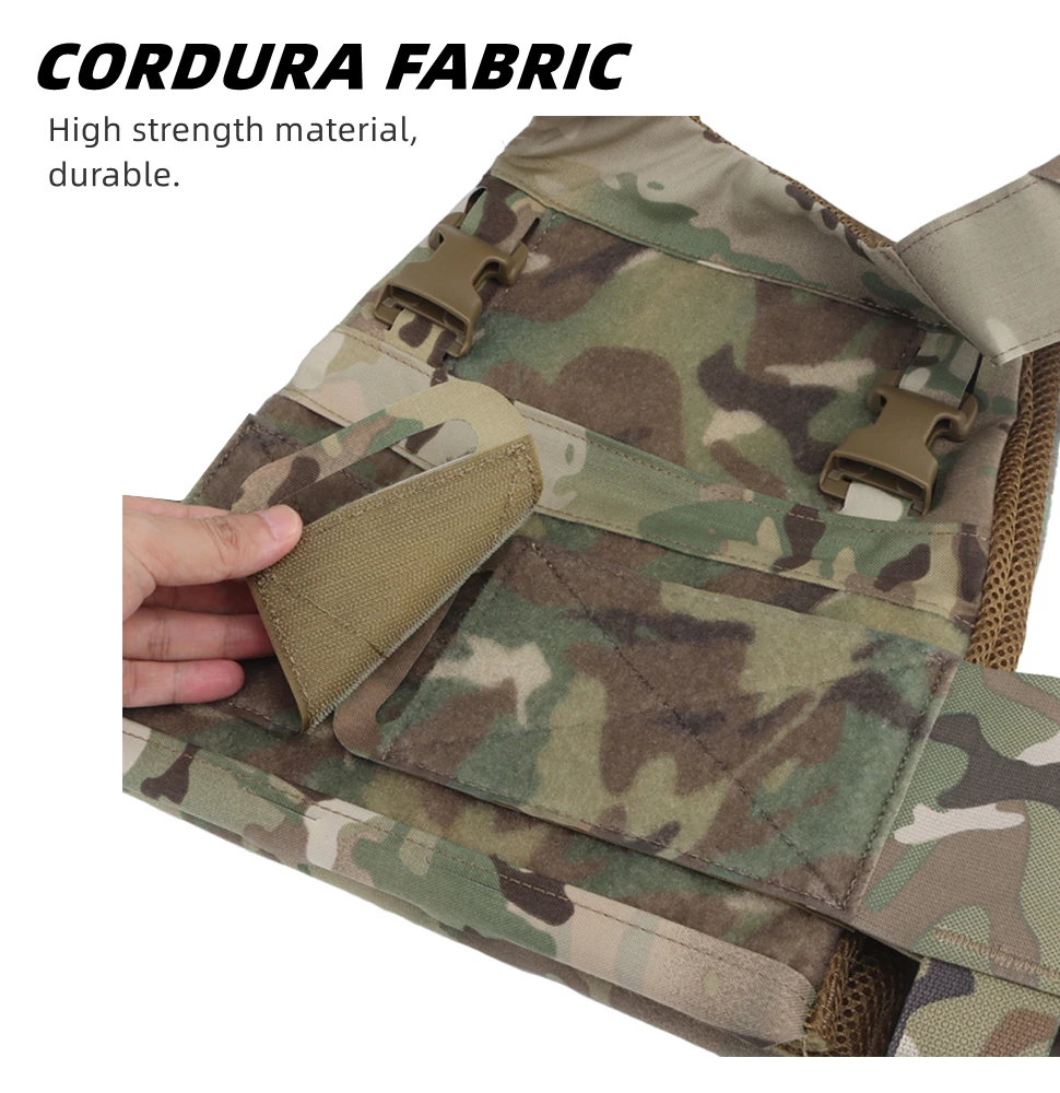 Panel trasero con área de velcro