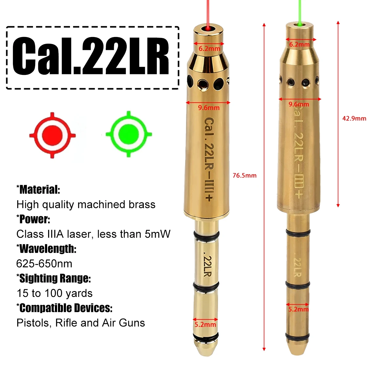 Mira láser táctica .22LR Cal.IIIA para entrenamiento en raíl Picatinny - imagen 4