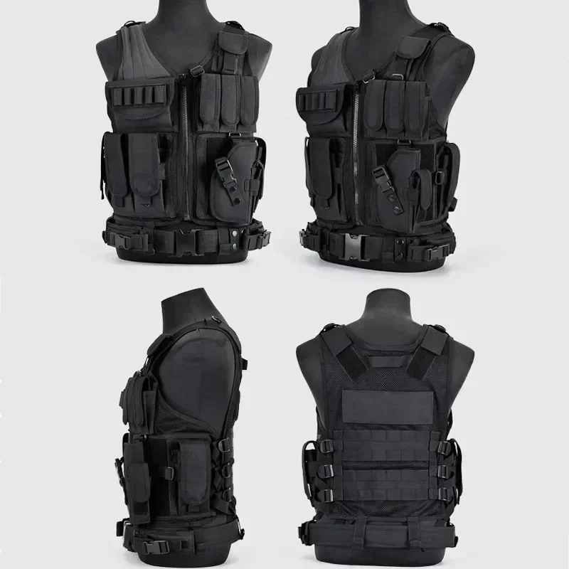 Chaleco táctico SWAT multibolsillos para airsoft y entrenamiento - imagen 2