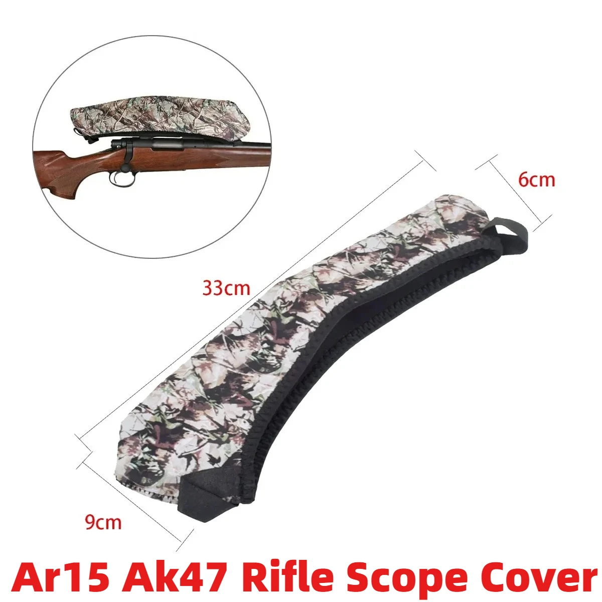 Funda táctica neopreno para mira telescópica AR15/AK47 de caza - imagen 5