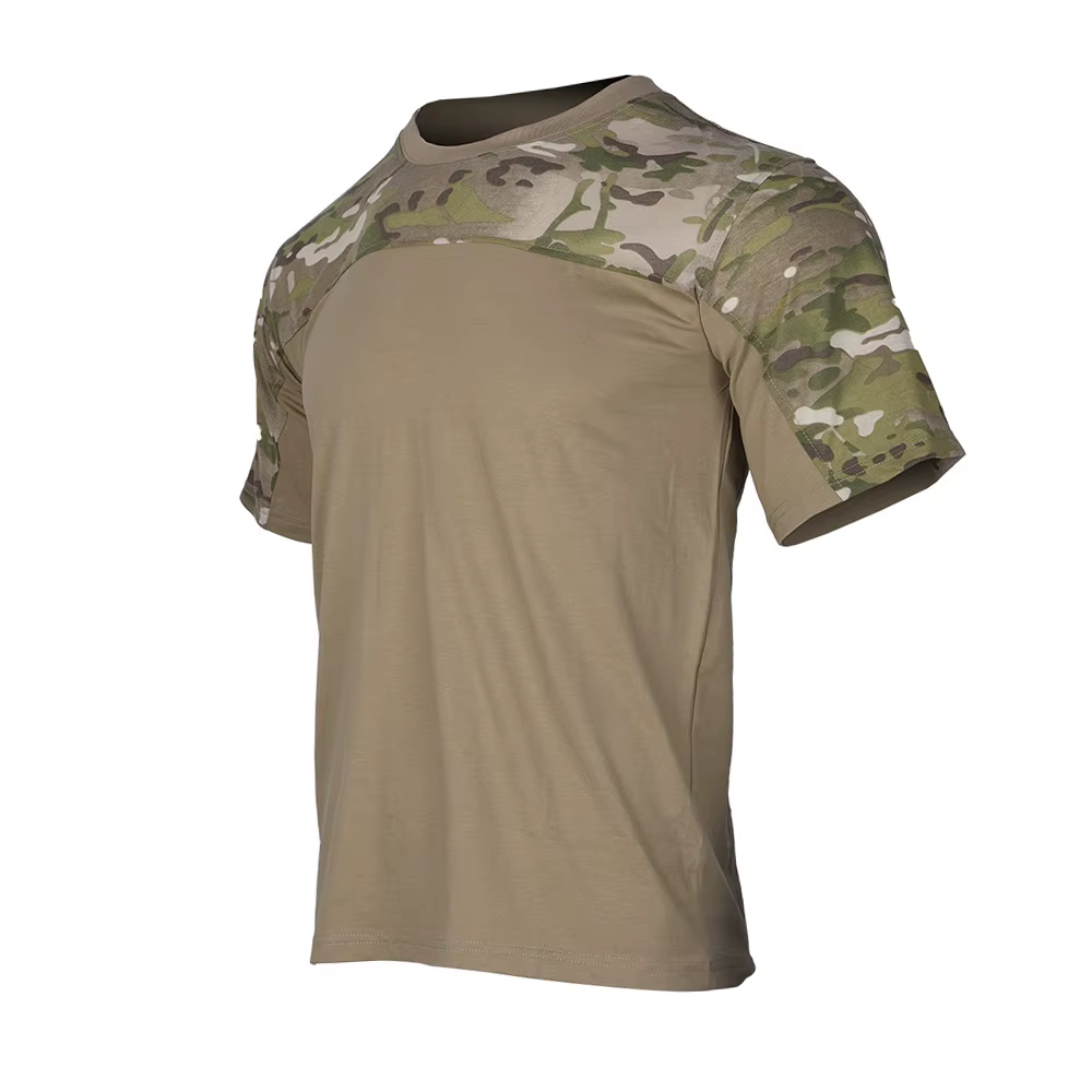 Camiseta táctica manga corta hombre camuflaje verano