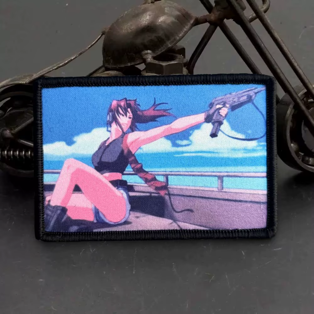 Parche de Chevron de Chica de Anime para ropa