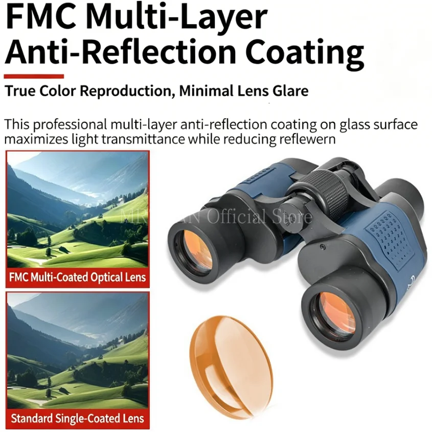 Binoculares Bak4 Prism HD de alcance óptico para caza viaje outdoor - imagen 2