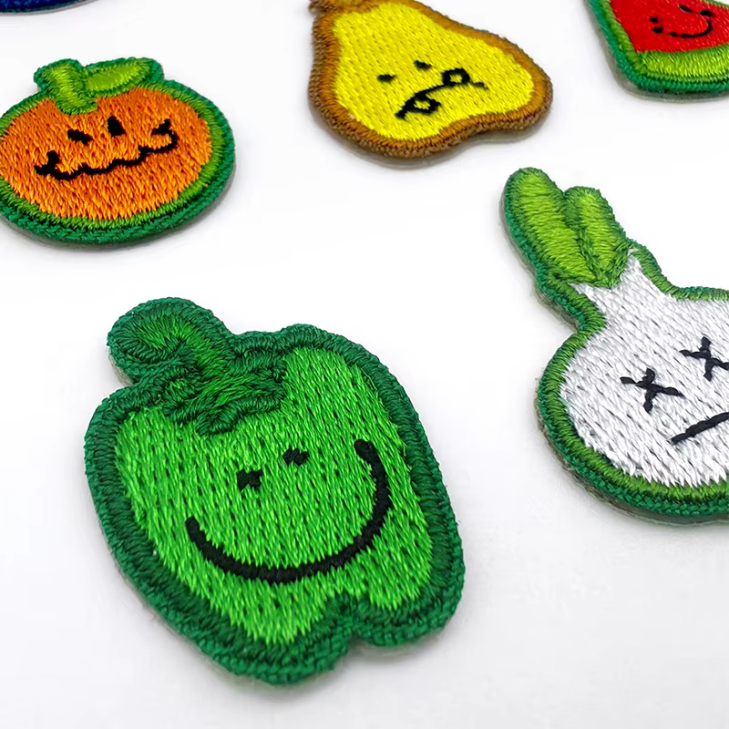 Parches bordados frutas verduras sandía arándanos para ropa y fiestas
