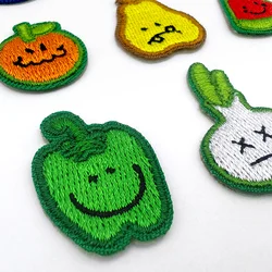 Parches bordados frutas verduras sandía arándanos para ropa y fiestas