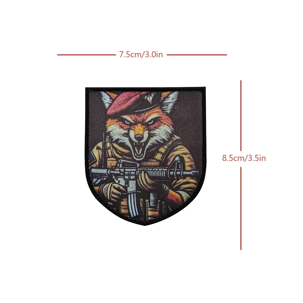 Parche Velcro militar moral zorro y soldado con MOLLE - imagen 3