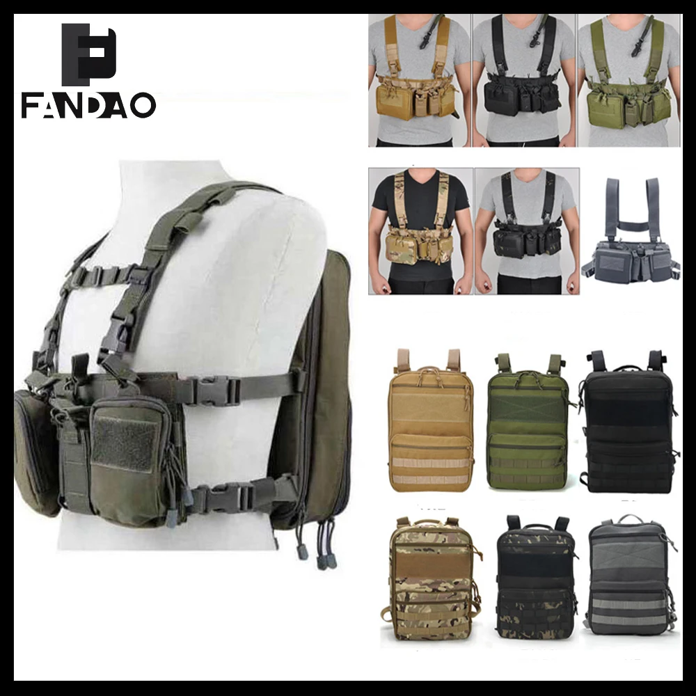 Mochila táctica MOLLE impermeable ajustable para caza y tiro