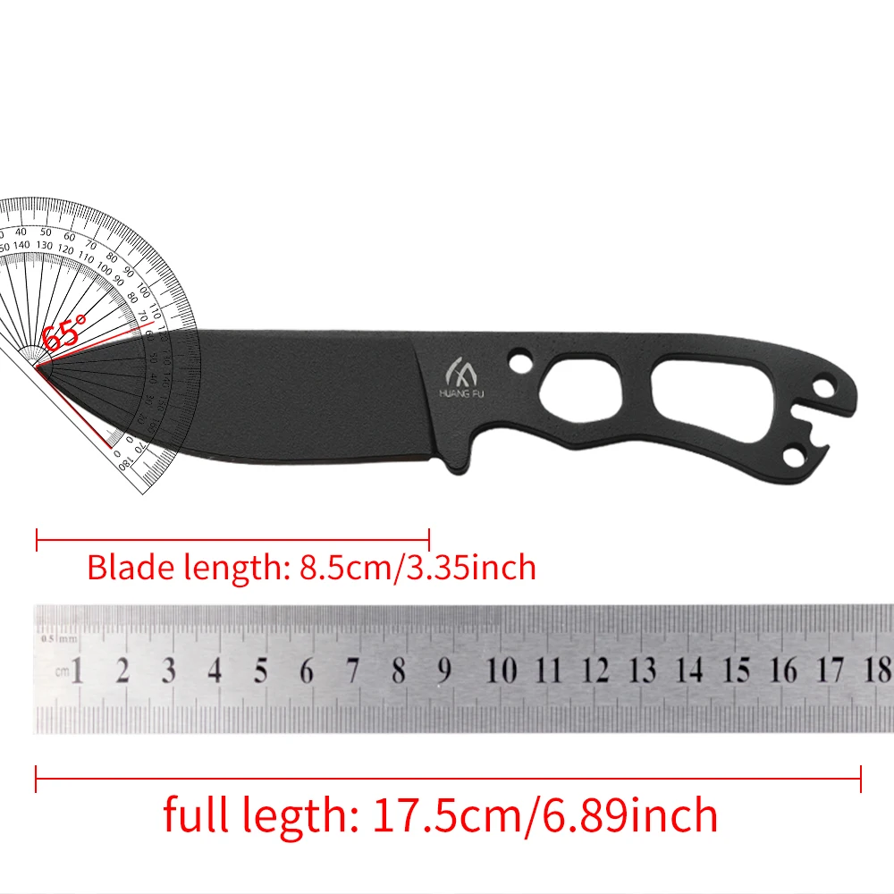 Cuchillo de hoja fija exterior con funda táctica para acampar - imagen 5
