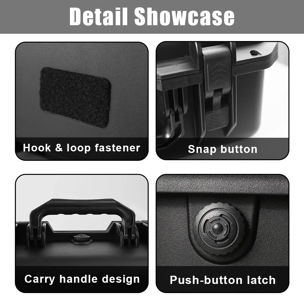 Estuche táctico para pistola rígido impermeable con espuma precortada