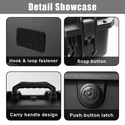 Estuche táctico para pistola rígido impermeable con espuma precortada