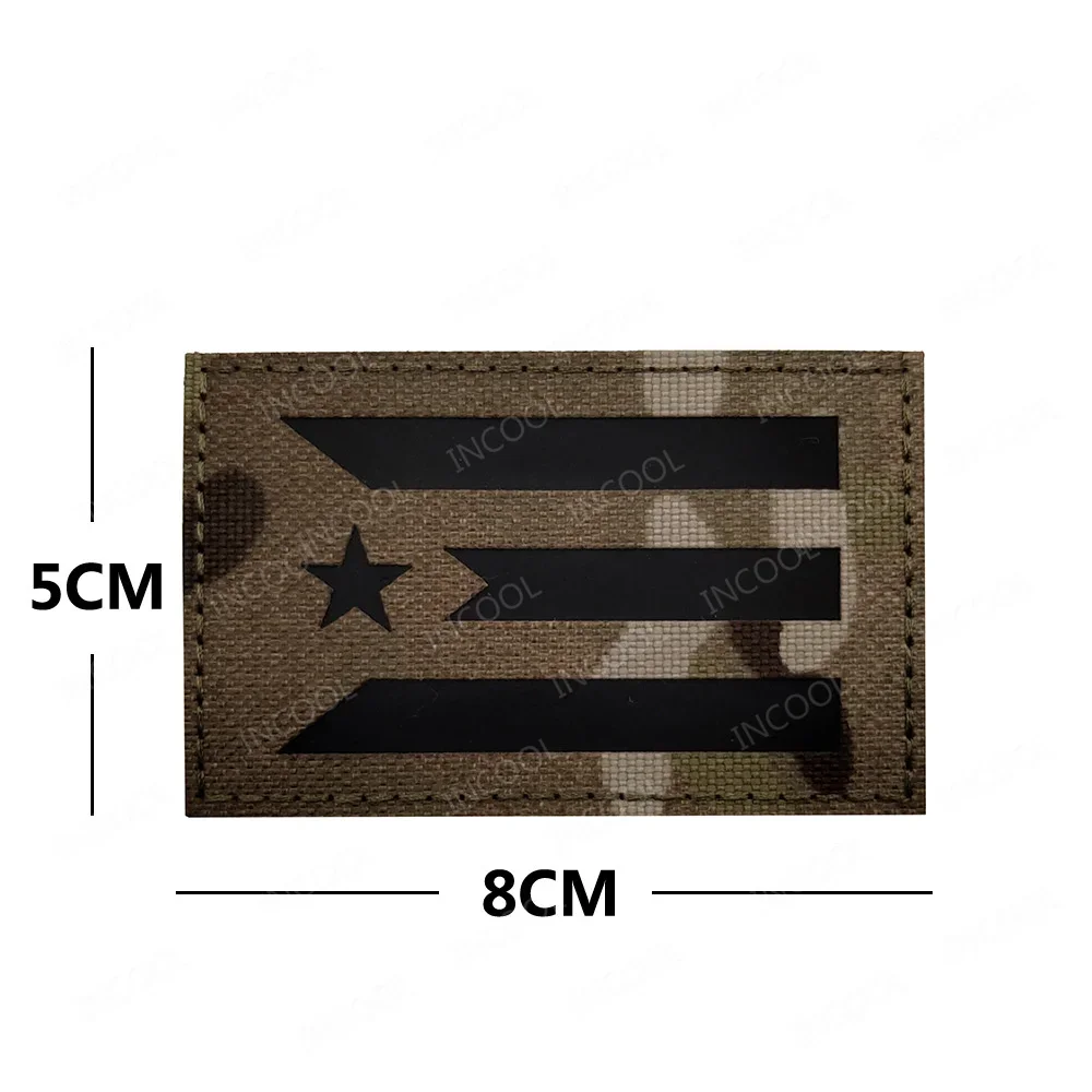 Parche PVC bandera Cuba reflectante IR apliques rayas hombros - imagen 2