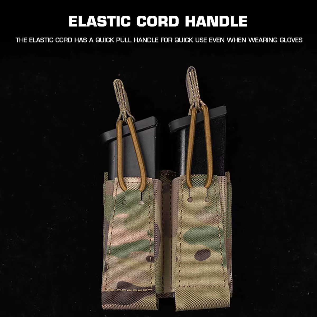 Portacargadores doble Attacker MOLLE extracción rápida 9mm