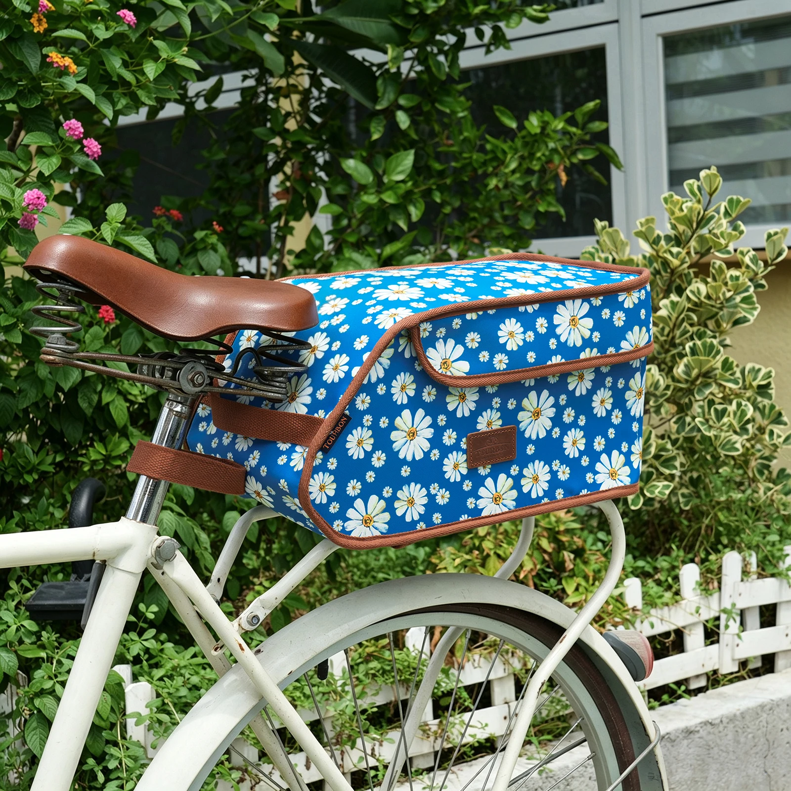 Tourbon Bolsa térmica para portaequipajes de bicicleta en lona y cuero - imagen 3