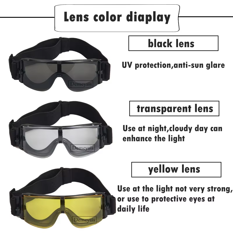 CS Gafas tácticas anti-UV a prueba de viento para airsoft y tiro - imagen 3