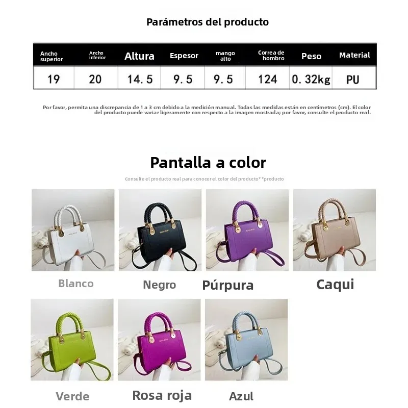 Bolso bandolera mujer ligero tejido – Versátil uso diario - imagen 4