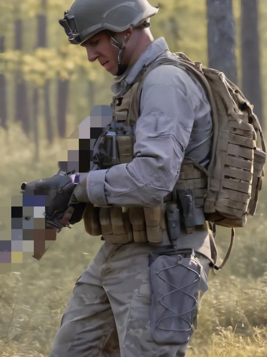 Máscara de gas táctica expandible para airsoft con funda de pierna - imagen 4