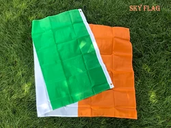 Bandera colgante de Irlanda en poliéster verde blanco naranja