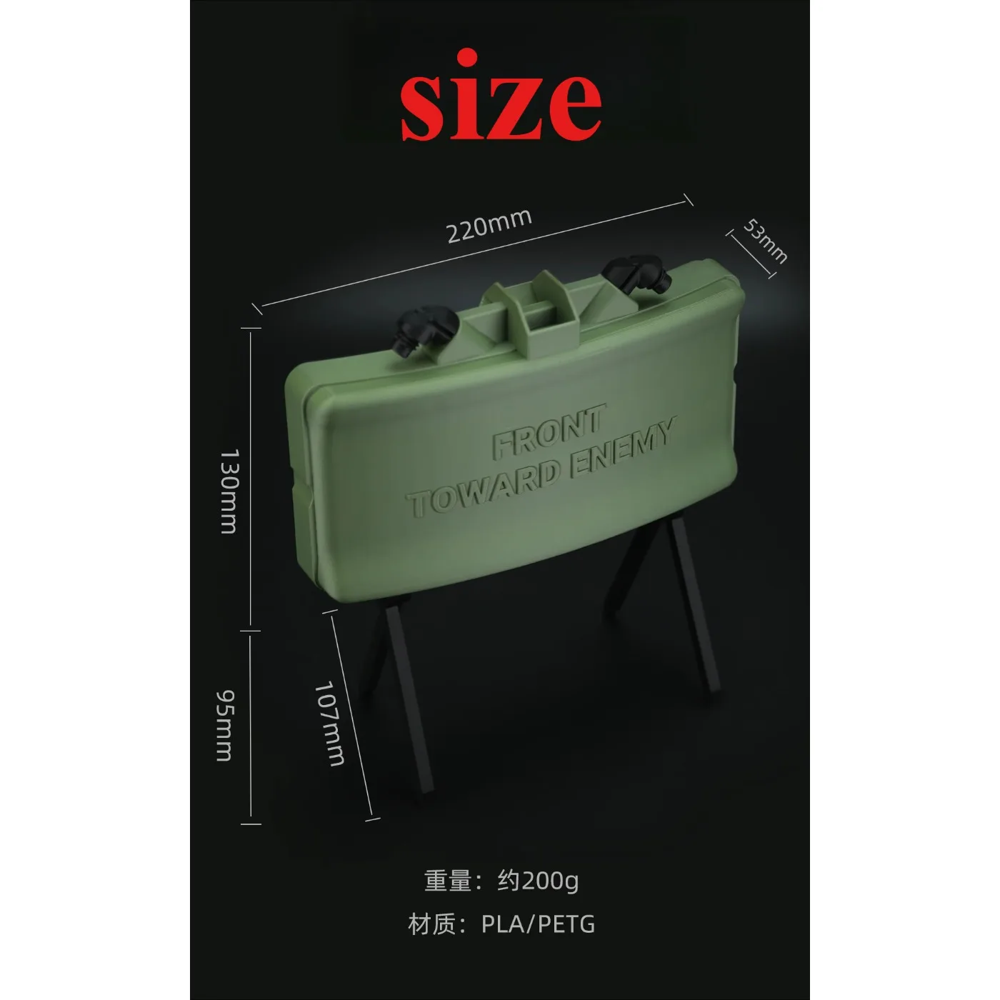 Adorno de escritorio espada táctica M18A1 impresión 3D - imagen 3