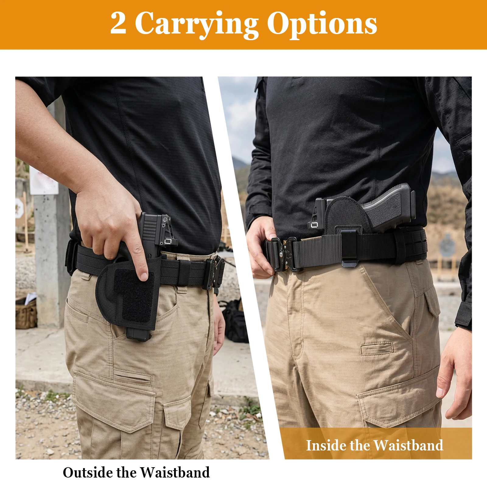 Funda IWB táctica oculta para pistola y cargador con clip cinturón