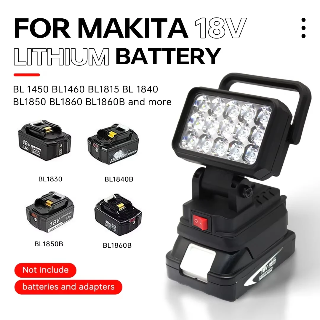 Lámpara LED Makita 18V LXT 1600LM plegable para trabajo y emergencia - imagen 4