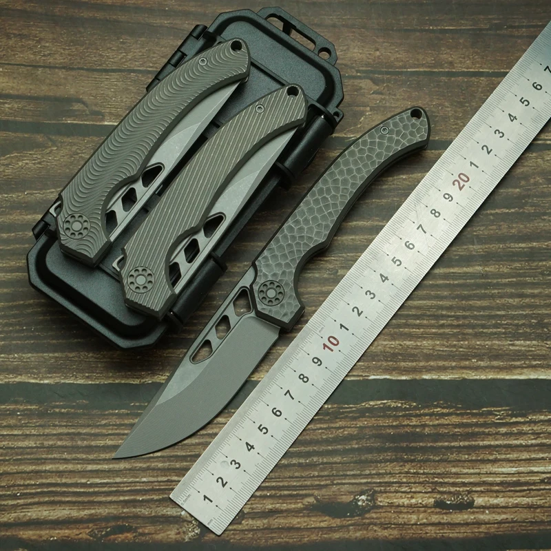 LEMIFSHE BRB4 XL: cuchillo plegable de acero N690 con mango de titanio - imagen 3