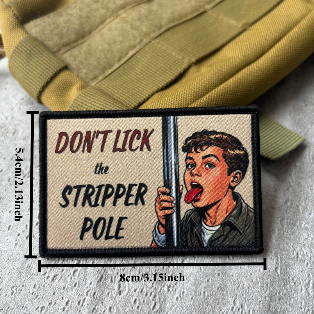 Parche táctico velcro humor vintage No lames el poste para airsoft - imagen 2