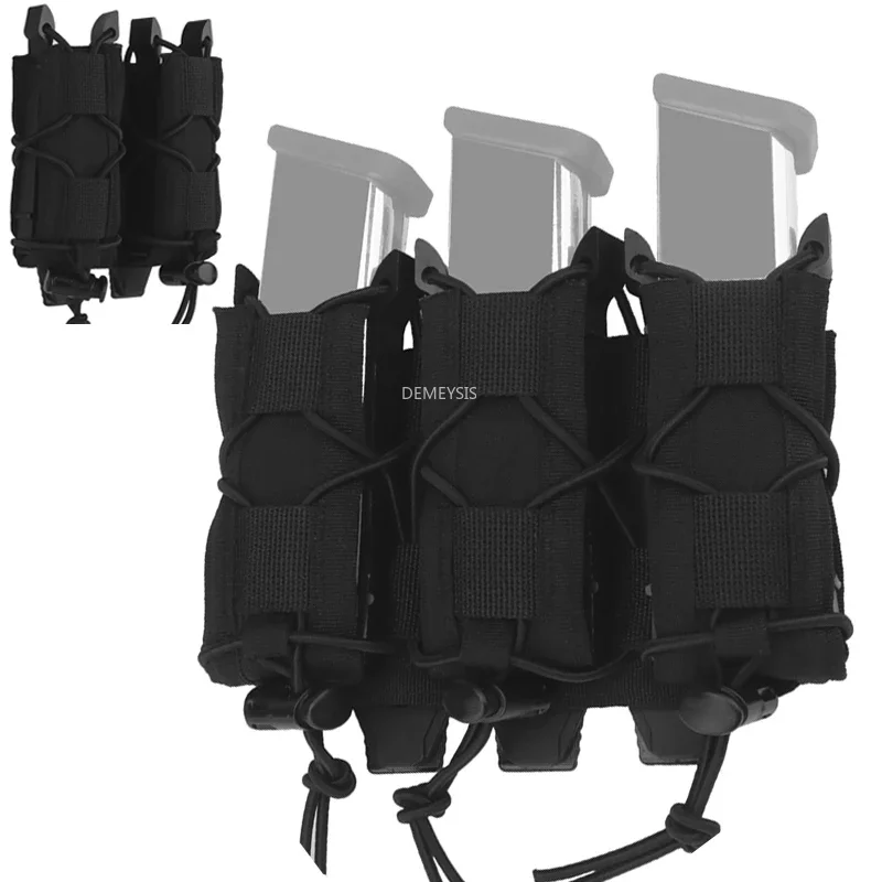 Portacargadores tácticos MOLLE doble para pistola 9mm - imagen 5