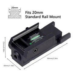 Puntero láser táctico recargable USB rojo y verde para airsoft
