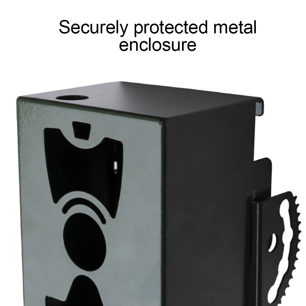 Caja metálica antirrobo para cámara de caza con cerradura - imagen 4